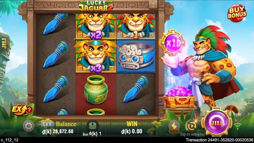 Ảnh bảng biểu tượng & tính năng game Lucky Jaguar 2 (slot JILI) chơi tại LC79