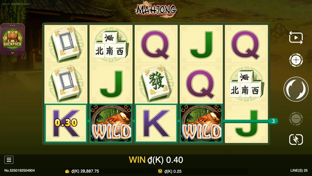Ảnh giao diện chính game Mahjong (slot JDB) chơi tại LC79