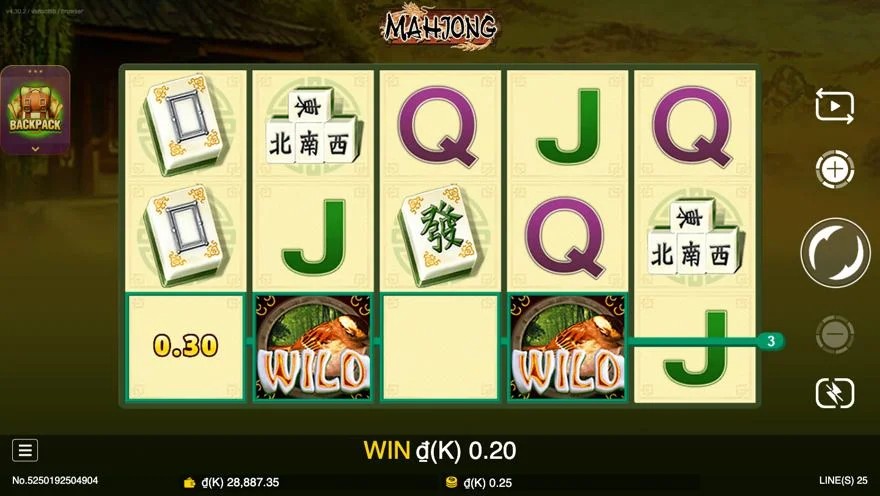 Ảnh bảng biểu tượng & tính năng game Mahjong (slot JDB) chơi tại LC79