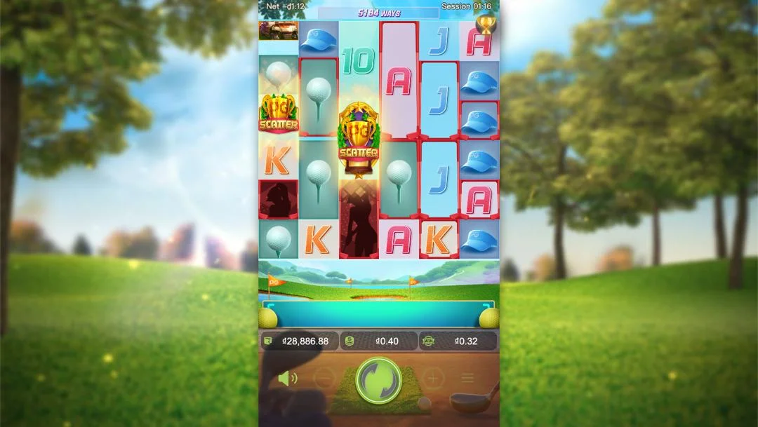 Ảnh giao diện chính game Super Golf Drive (slot PG) chơi tại LC79