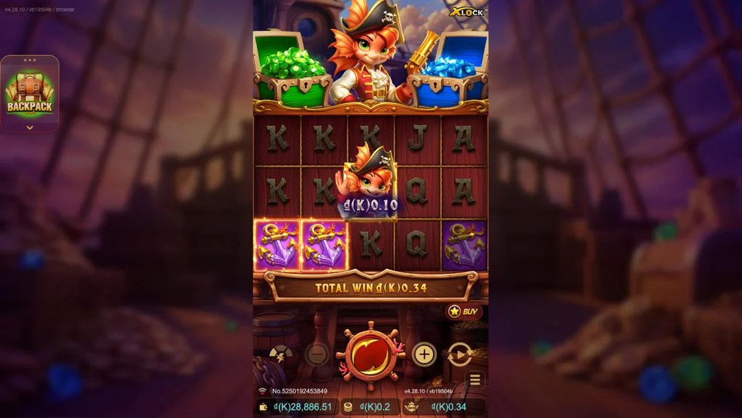 Ảnh giao diện chính game Voyage of Daring Queen X-Lock (slot JDB) chơi tại LC79