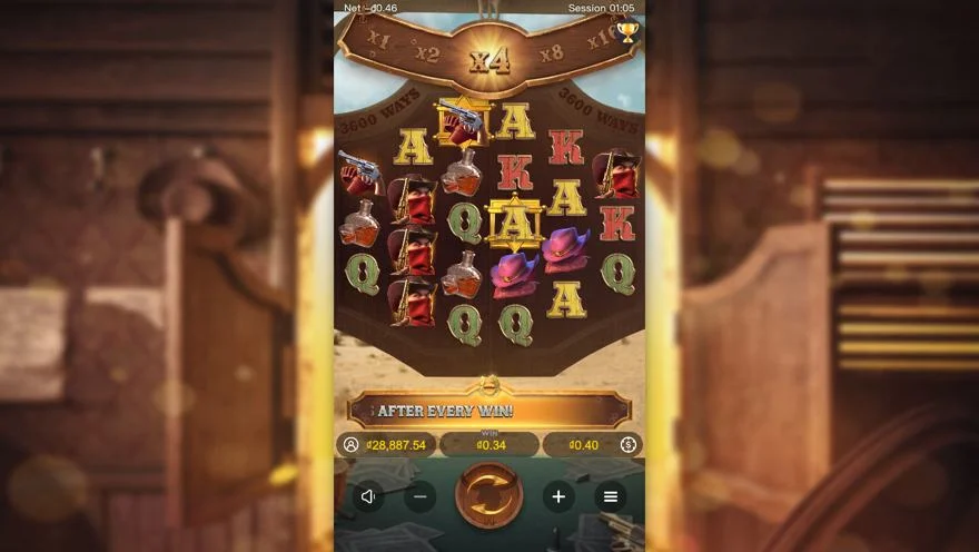 Ảnh màn hình gameplay game Wild Bounty Showdown (slot PG) chơi tại LC79